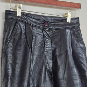 Vintage Buttery Soft Genuine Leather High Waisted Pants Made in Canada